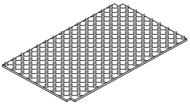 TECEfloor Noppenplatte 11 / 14-17 mm, WLG 035, 0 kPa/m2, 840 x 1440mm (VPE 9,6 m²)