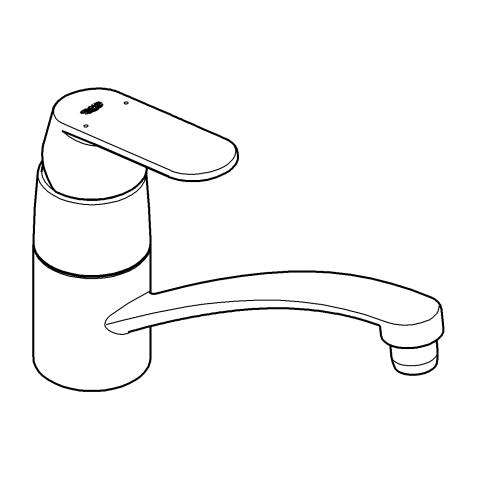 Grohe Einhand-Spültisch-Batterie Eurosmart C 32842 flacher Auslauf chrom