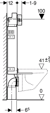 Geberit Kombifix Basic Wand-WC mit UP-Spülkasten UP100