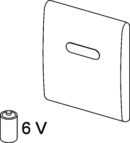 TECEplanus Urinalelektronik, 6 V-Batterie