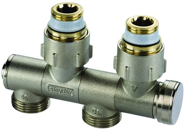 Simplex Hahnblock VarioCon FE1, f. Ventil-HK m. 1/2" IG, vern.