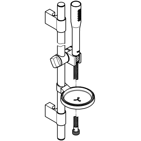 Grohe Brausegarnitur Euphoria Cosmopolitan 27368 900mm mit Seifenschale chrom