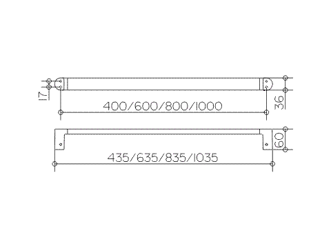 Keuco Badetuchhalter Elegance 11601, verchromt, 1000 mm