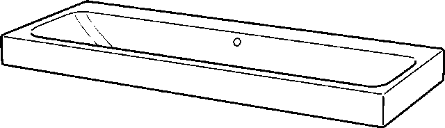 Keramag Waschtisch iCon, ohne Hahnloch 1200x485mm