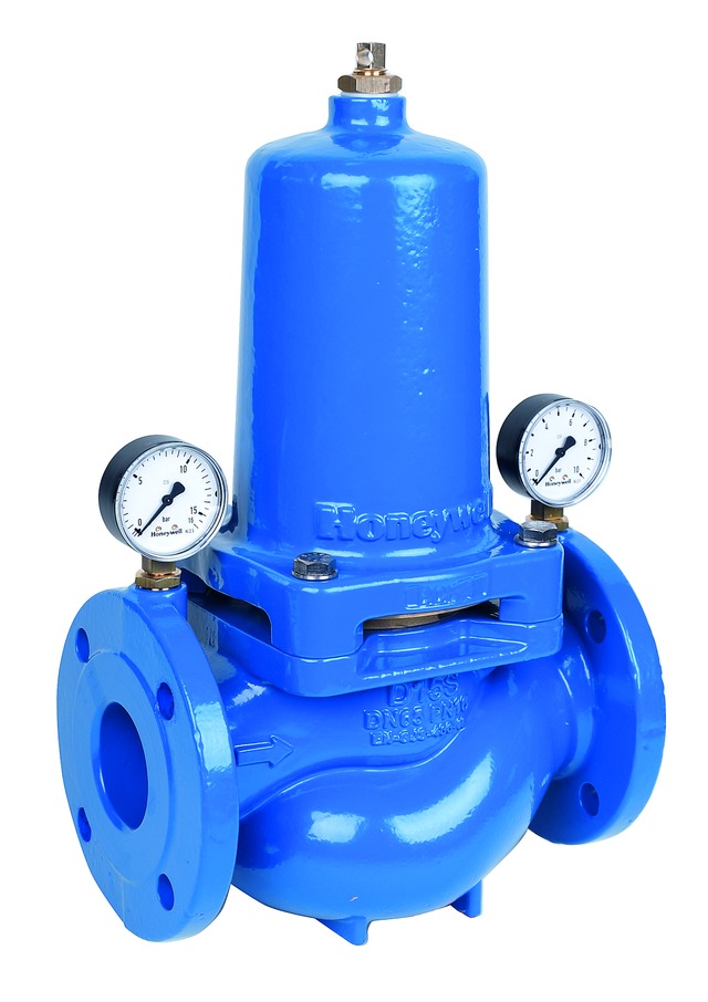 Honeywell Druckminderer D15SN, pulverbeschichtet, blau DN 80