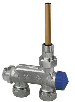 Heimeier E-Z Ventil, Zweirohr, Durchgang, DN15 (1/2"), mit Tauchrohr