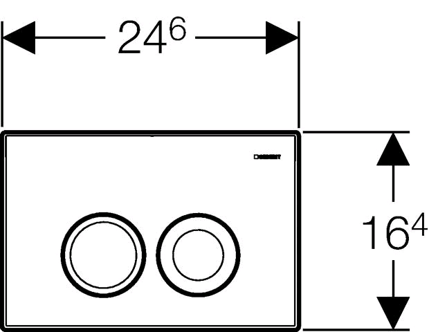 Geberit Delta21 Betätigungsplatte für 2-Mengen-Spülung