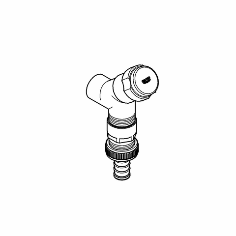 Grohe WAS-Anschlussv. Schrägsitzausf. 41015 Design-Gr. DN15 m. RV chrom