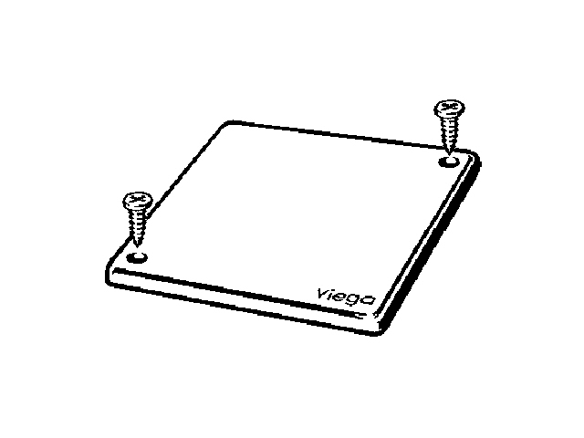 Viega Verschlussplatte 4933.11, 94 x 94mm, 648176, aus Edelstahl massiv