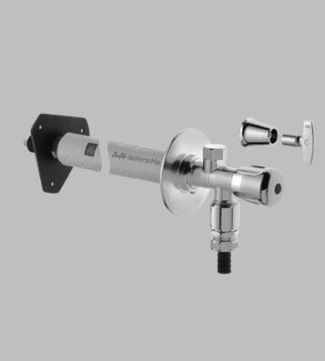 Grohe Außenwandventil Bausatz Eurotec 41206 DN15 mit Rohrbelüfter mattchrom