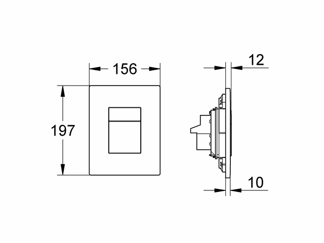 GROHE WC-Betätigung Skate Cosmopolitan 38732 senkr. o. waager.
