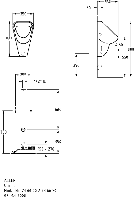 Keramag Urinal Aller 236600