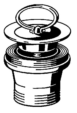 Viega Spueltisch-Ventil 7622.31, 11/2 x 70, 104849, mit Ring, Hoehe 55mm, Kunststoff