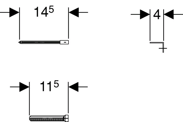 Geberit Verlängerungs-Set 240.058.00.1 für Twinline und 200F Betätigungsplatten