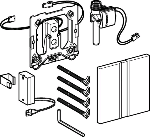 Geberit HyTronic Urinal-Steuerung Sigma50 verchr. Zink-Druckguss berührungslos IR/Batterie