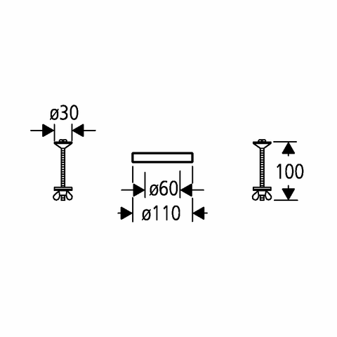 Grohe Befestigungssatz 43500 für Servo-SET