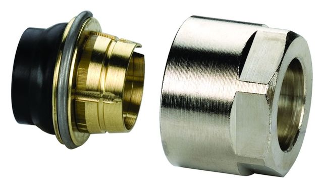 Simplex Anschluss-Set F11, 12 x 1 mm, 3/4", F11121, vernickelt