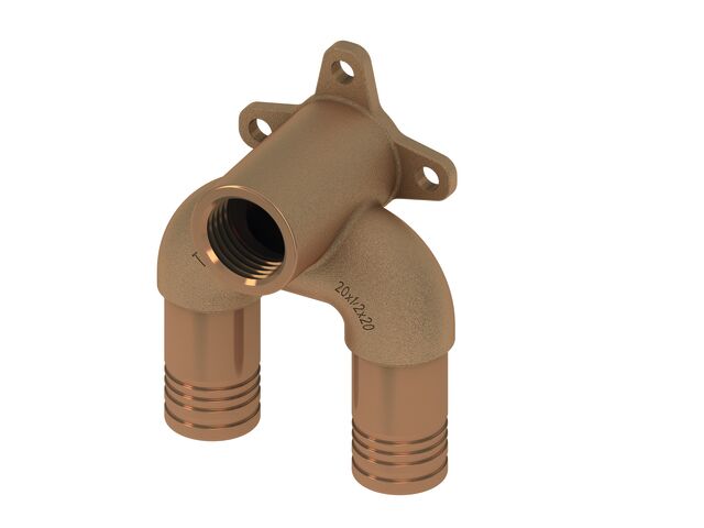 TECElogo Universal-Doppelwandscheibe, Rotguss, 20 x Rp 1/2" x 20