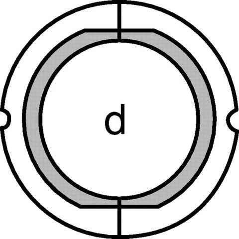 Geberit Rohrschellen-Einlegeschalen d 50 für Fixpunkt- oder Gleitbefestigung