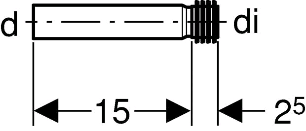 Geberit PE Einlaufgarnitur d 32x35 mm für Urinal mit Einlaufstutzen