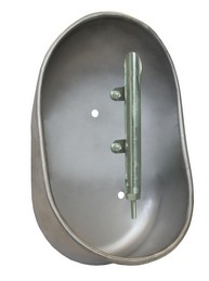 Suevia Tränkebecken Mod. 76, Art.-Nr. 100.0768, aus Edelstahl, Edelstahl-Stiftventil