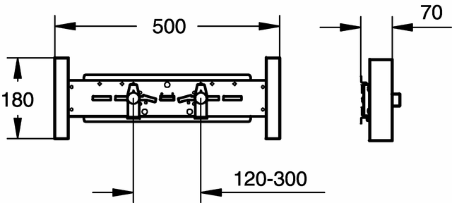 Grohe Armaturenhalterung Rapid SL 37998 für AP o. Durchlauferhitzer Ständerwand