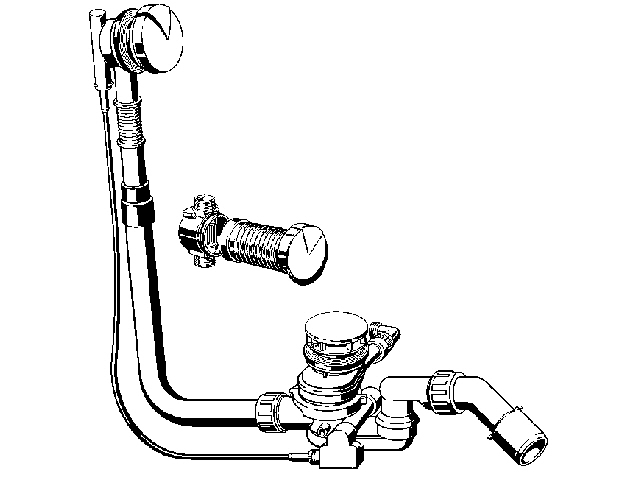 Viega Multiplex-Trio F, Ab- und Überlaufgarnitur 6145.4, 672027, 540mm, Abgang 40/50mm, verchromt