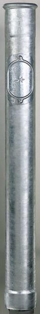 Grömo Regenstandrohr rund, DN 100 x 500mm, aus verz. Stahlrohr,  mit Dichtung, Steckadapter u. Reini