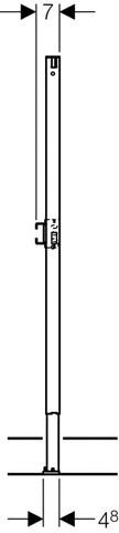 Geberit Duofix Bade-/ Duschwanne 112 cm, für AP-Armatur