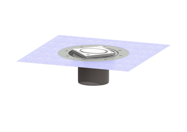 KESSEL Dünnbettaufsatz Variofix, Designrost Oval, mit Lock&Lift, V4A