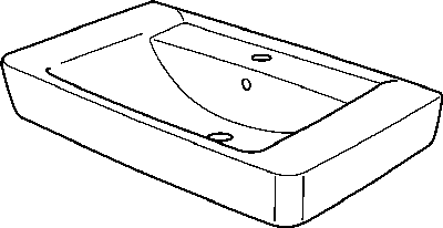 Keramag Aufsatzwaschtisch Renova Nr.1 Plan 125185 850x480mm