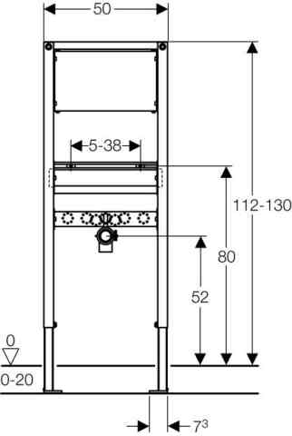 Geberit Duofix Waschtisch 130 cm, für UP-Wandarmatur