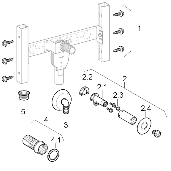 Geberit Duofix Traverse für Waschmaschine