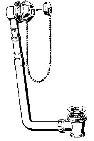 Viega Citaplex Wannen-Ab- und Überlaufgarnitur 11/2, Mod. 6176, 111564, ohne Geruchverschluss