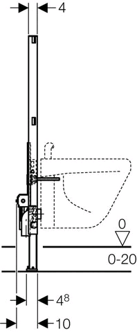 Geberit Duofix Wand-Bidet 98 cm, für Einlocharmatur
