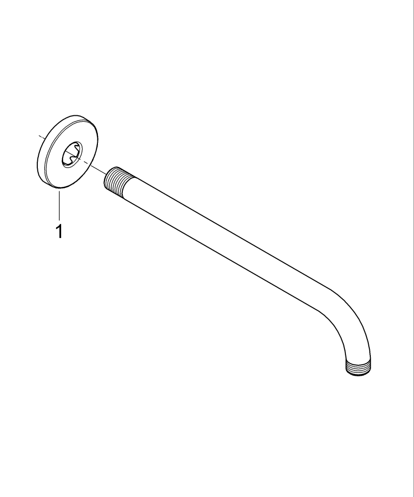 Grohe Brausearm Rainshower modern 28576 DN15 Ausladung 282 mm chrom