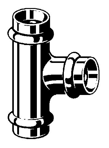 Viega Profipress T-Stück, Mod. 2418, aus Kupfer