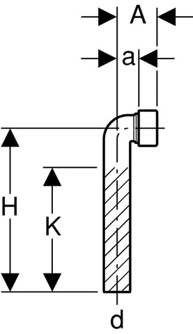 Geberit Ablaufanschlussbogen 90° d 40 weiß mit Verschraubung in PP