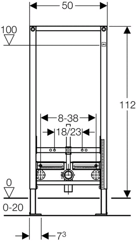 Geberit Duofix Wand-Bidet 112 cm, für Einlocharmatur