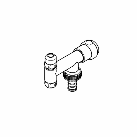 Grohe WAS-Ventil Eckfix 41030 Design-Gr. DN10 mit Schlauchanschluss chrom