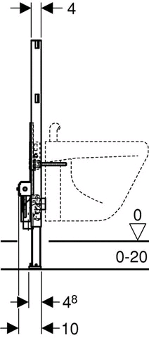 Geberit Duofix Wand-Bidet 82 cm, für Einlocharmatur