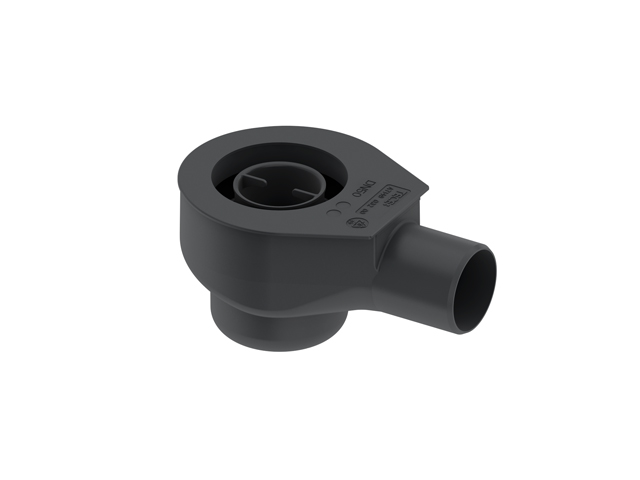 TECEdrainline Ablauf Norm, DN50 Auslauf seitlich 0,80 l/s