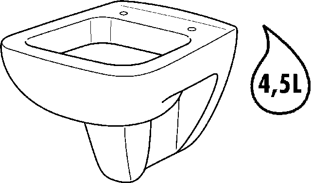 Keramag Tiefspül-WC Renova Nr. 1 Plan 202150 wandhängend