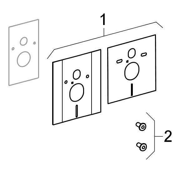 Geberit Abdeckschild für höhenverstellbares WWC