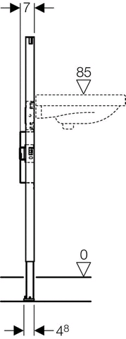 Geberit Duofix Waschtisch 112 cm, mit UP-Geruchsverschluss