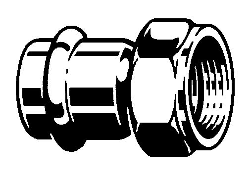 Viega Sanpress-Inox Verschraubung, Mod. 2363, flachdicht., m. G-Gewinde