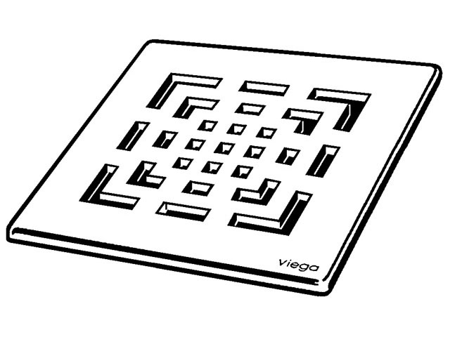 Viega Rost Visign RS2, 4929.2, 143 x 143mm, 492335, aus Edelstahl massiv