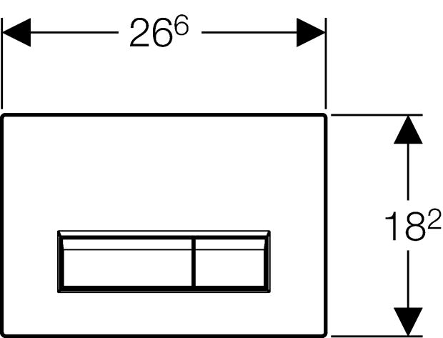 Geberit Sigma40 Betätigungsplatte f. 2-Mengen-Spülung mit Geruchsabsaugung Umluft