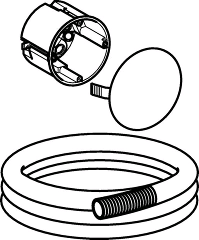Geberit Rohbau- Set für Stützklappgriff (Kabel/ Netz)