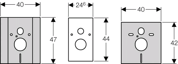 Geberit Abdeckschild für höhenverstellbares WWC